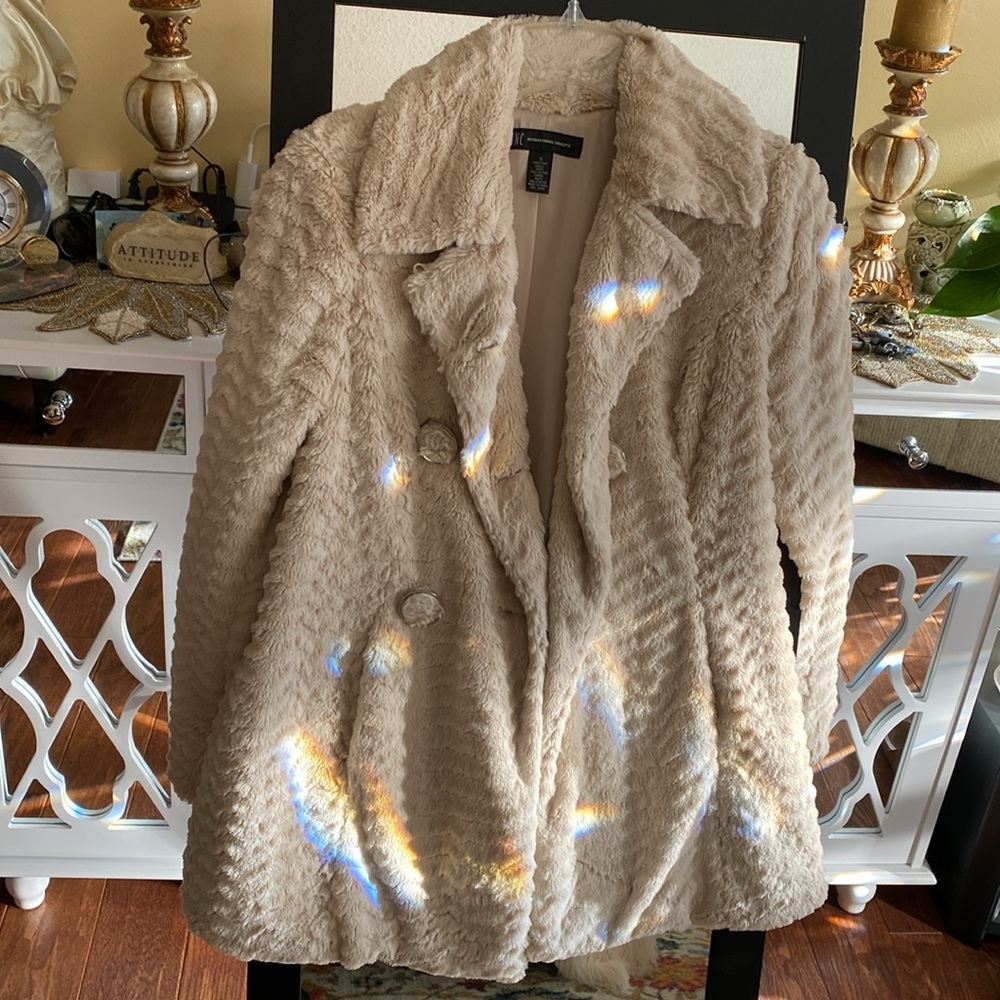 INC International Concept faux fur jacket